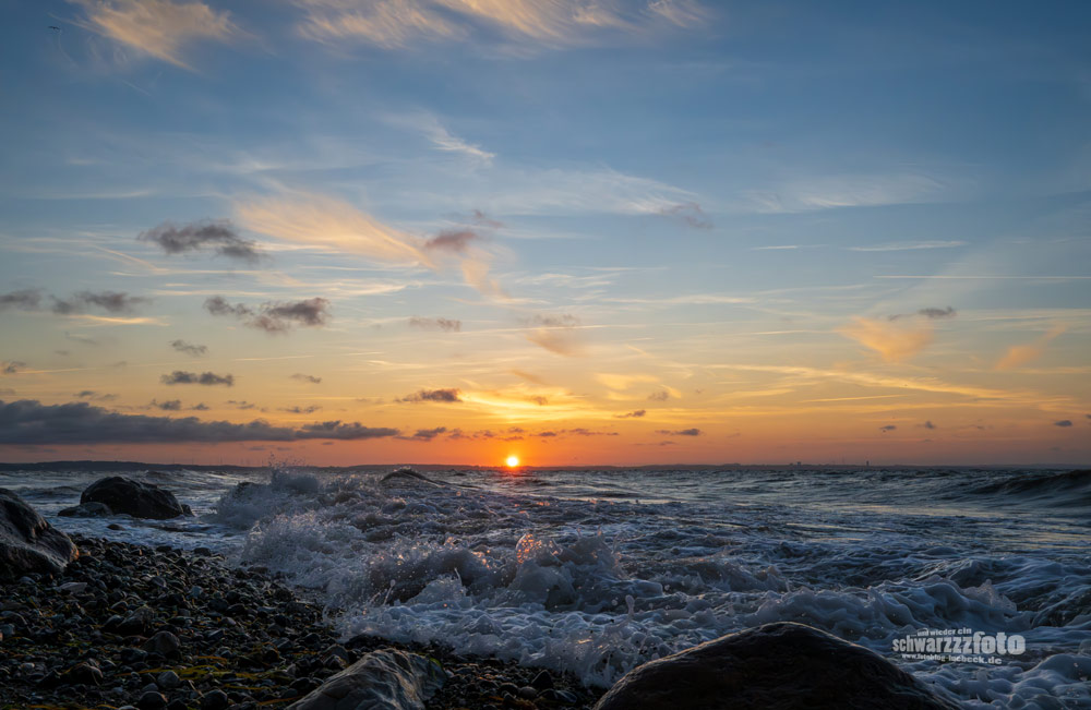 Sonnenuntergang am Brodtener Ufer